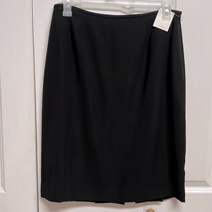 Liz Claiborne Suits Black Lined Mid Rise Pencil Skirt Size 14 NWT